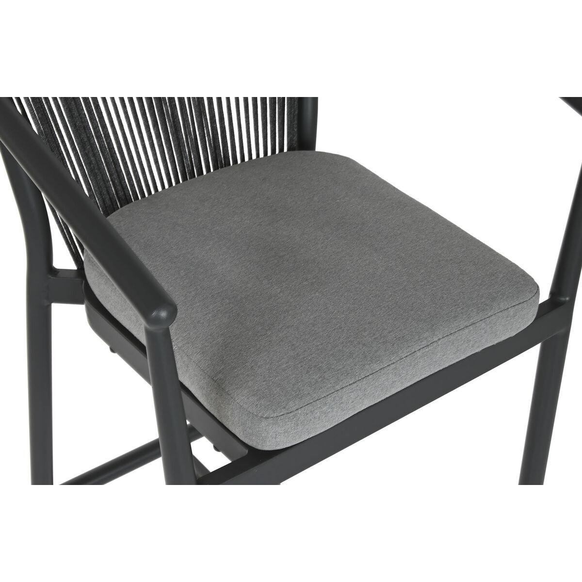 Taburete Home ESPRIT Aluminio ratán sintético 57 x 61 x 108 cm