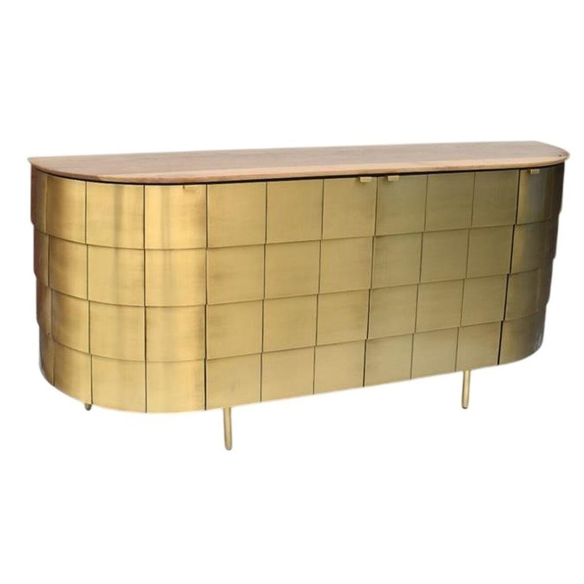 Aparador Home ESPRIT Dorado Latón Madera de mango 197 x 46 x 85 cm