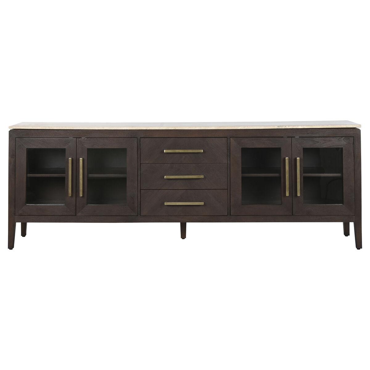 Aparador Home ESPRIT Mármol Madera de mango 200 x 40 x 70 cm