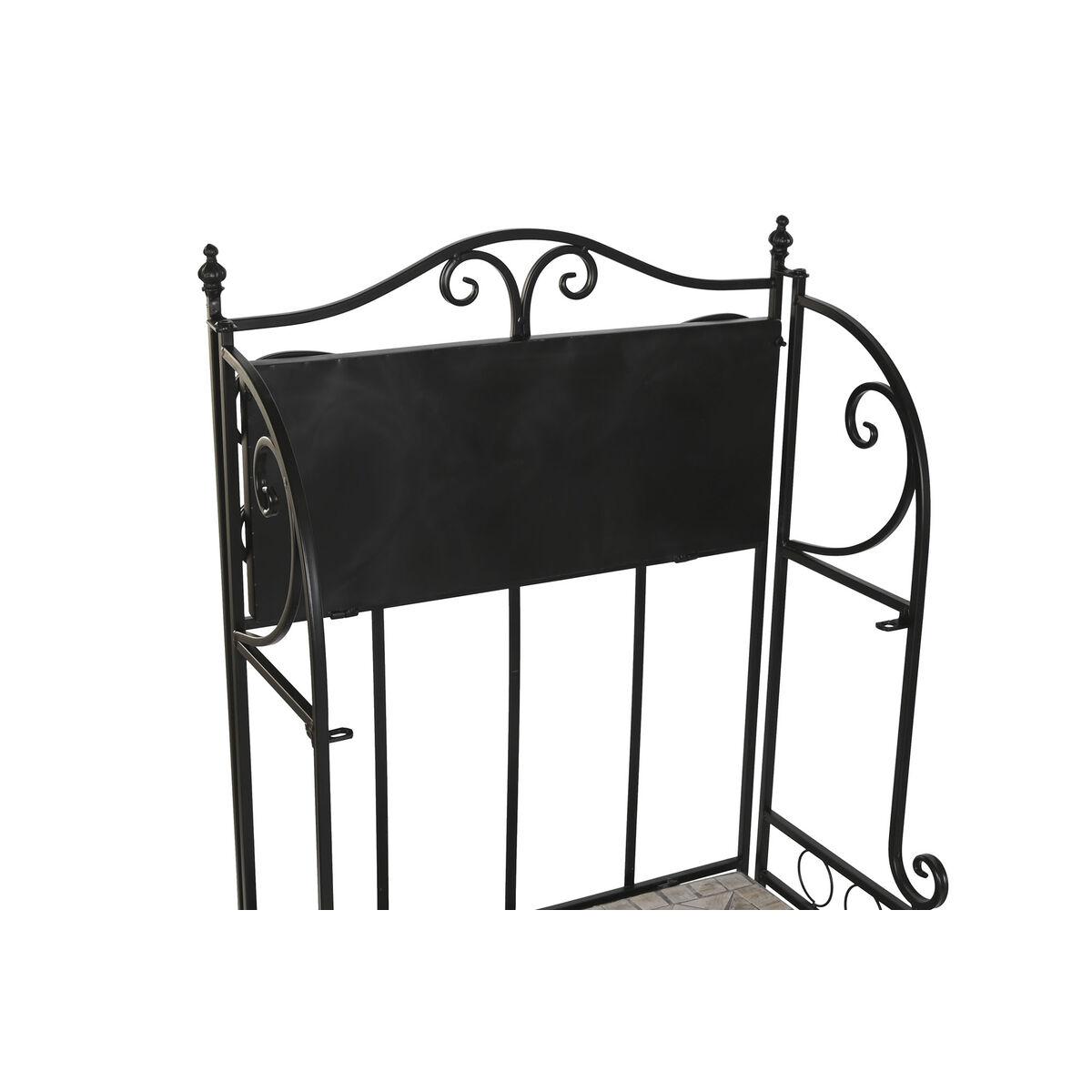 Estantería Home ESPRIT Negro Multicolor Cerámica Forja 3 Estantes 54 x 29 x 121 cm 58 x 31,5 x 117 cm