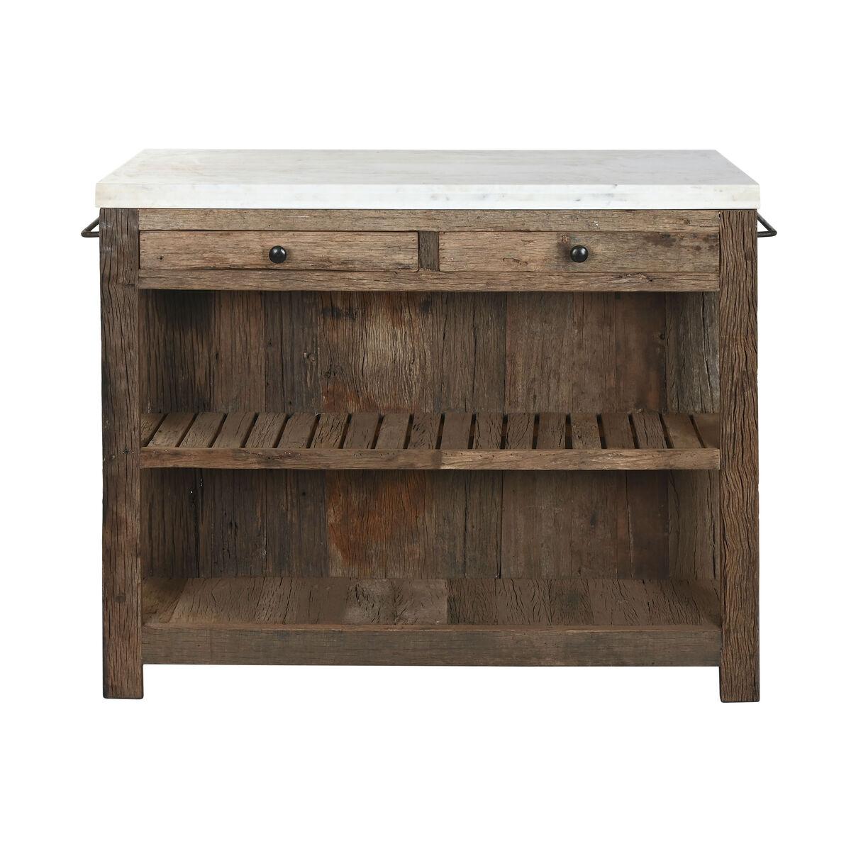 Mueble de cocina Home ESPRIT Blanco Natural 120 x 60 x 97 cm 131 x 61,5 x 97 cm
