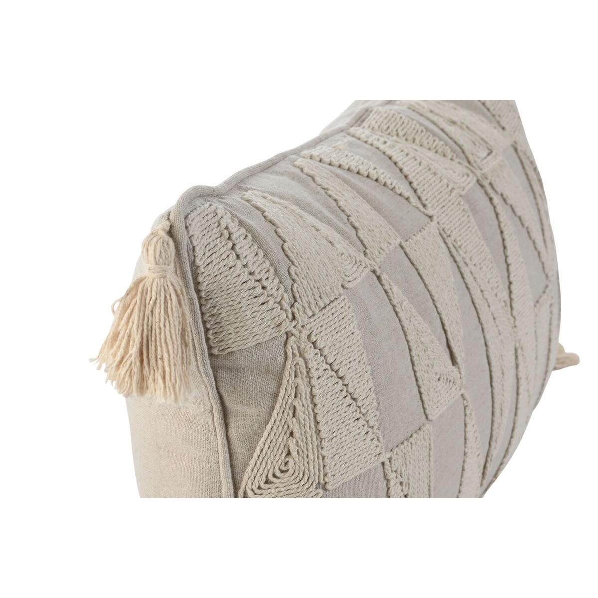 Cojín Home ESPRIT Beige Natural Boho 50 x 8 x 30 cm