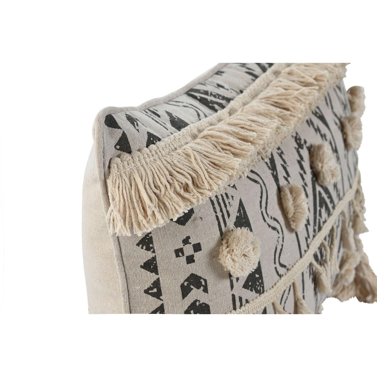 Cojín Home ESPRIT Blanco Negro Boho 50 x 8 x 30 cm