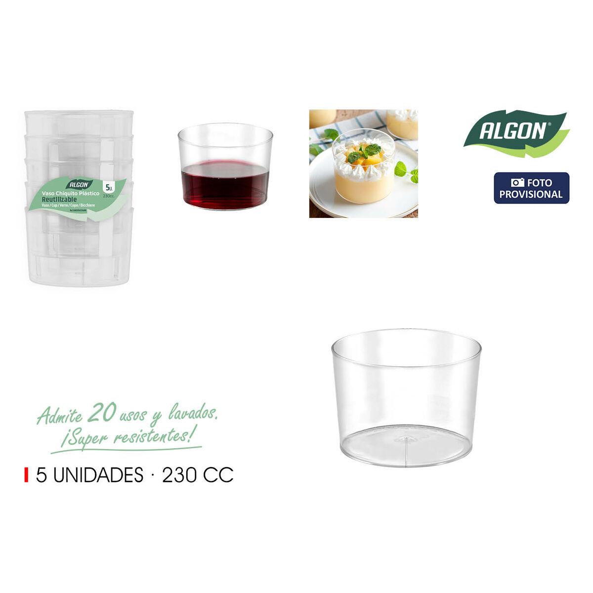 Set de Vasos Algon 5 Piezas (18 Unidades)