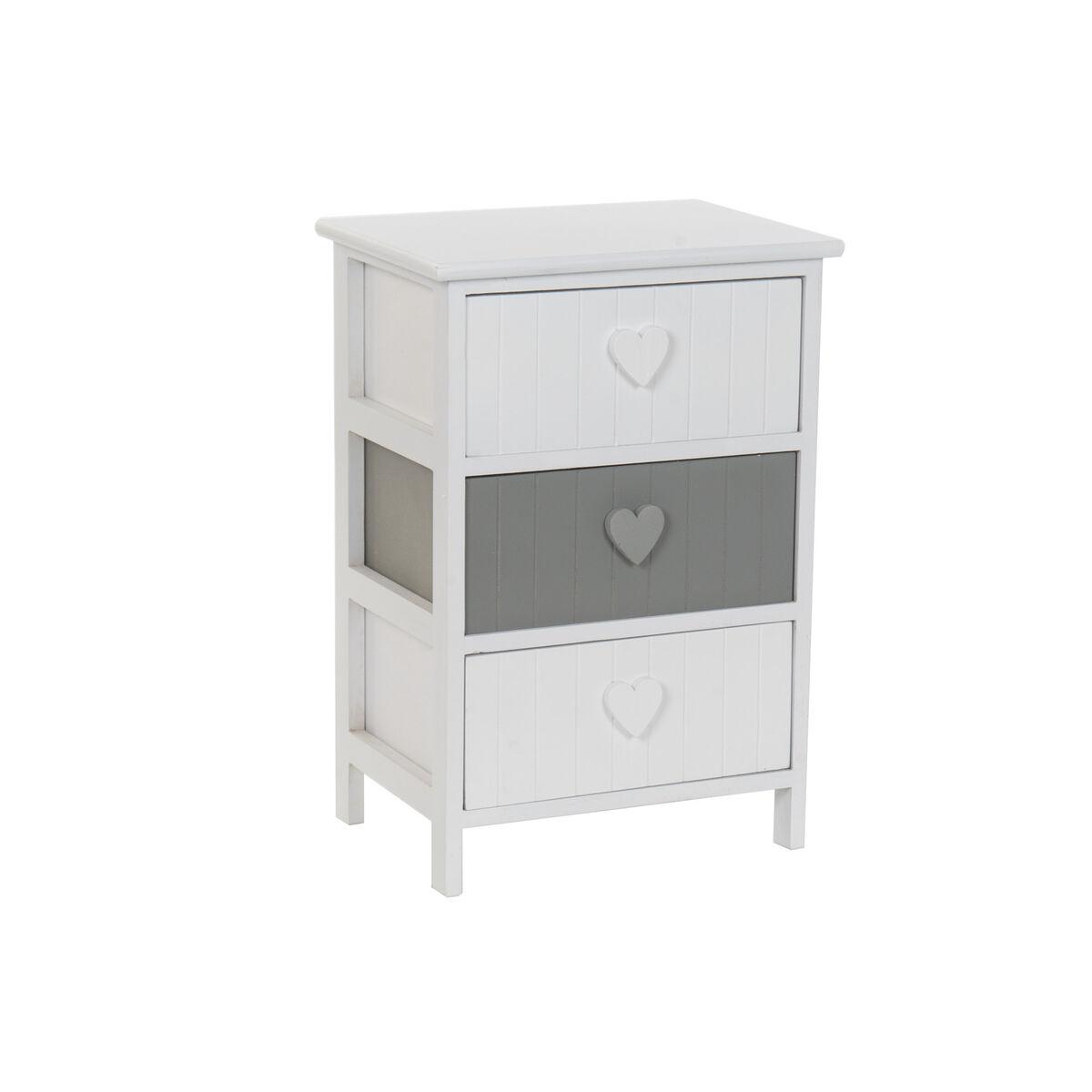 Cajonera Home ESPRIT Blanco Gris 40 x 29 x 58 cm