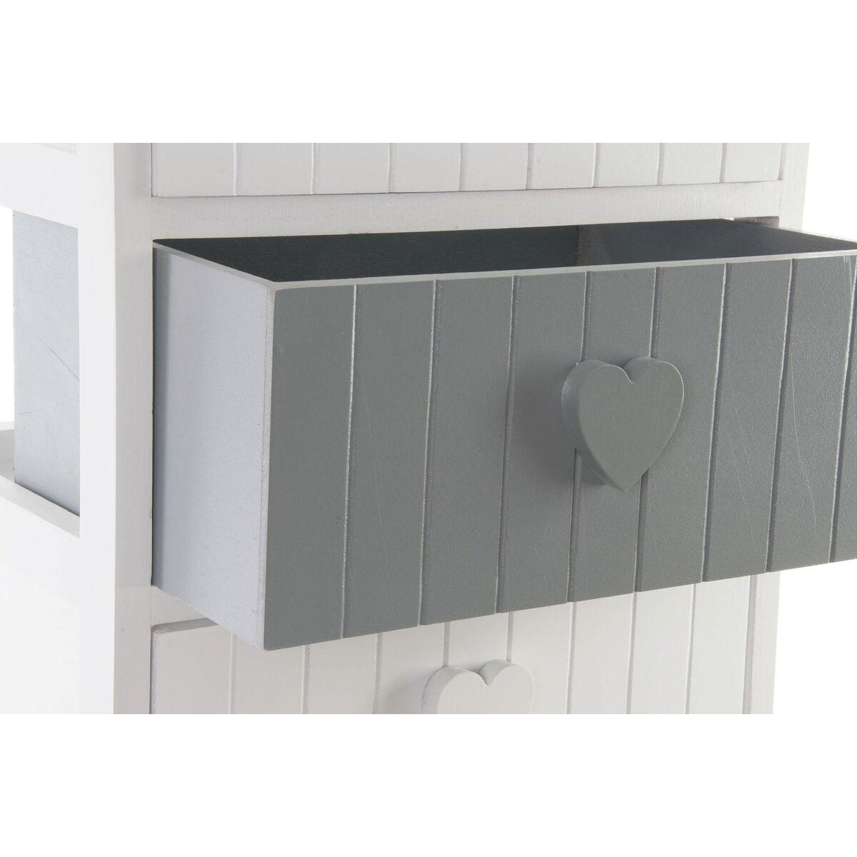 Cajonera Home ESPRIT Blanco Gris 40 x 29 x 73 cm