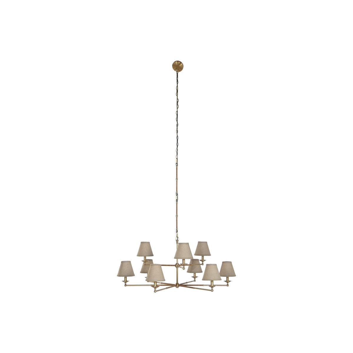 Lámpara de Techo Home ESPRIT Beige Dorado Latón 25 W 113 x 113 x 132 cm