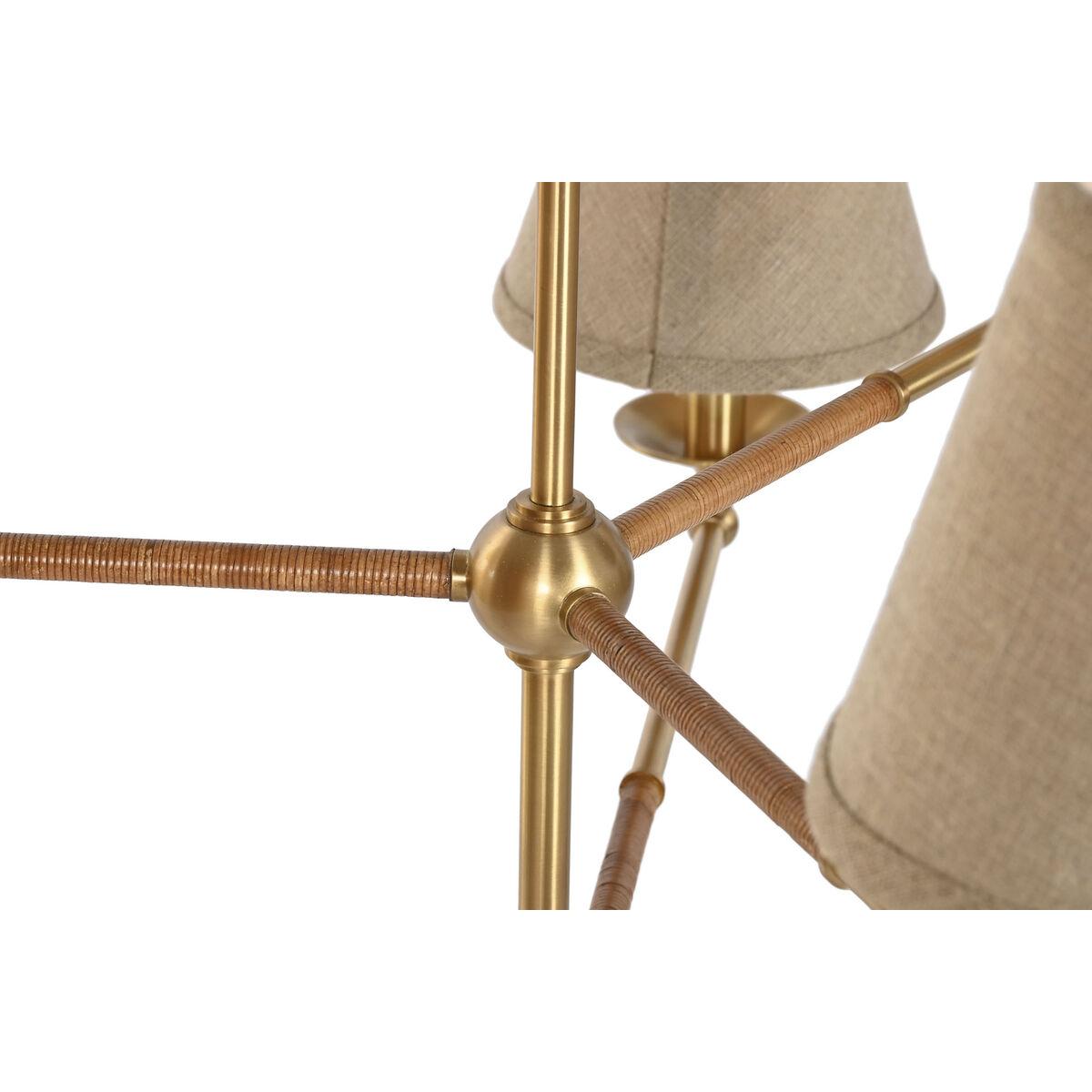 Lámpara de Techo Home ESPRIT Beige Dorado Latón 25 W 113 x 113 x 132 cm