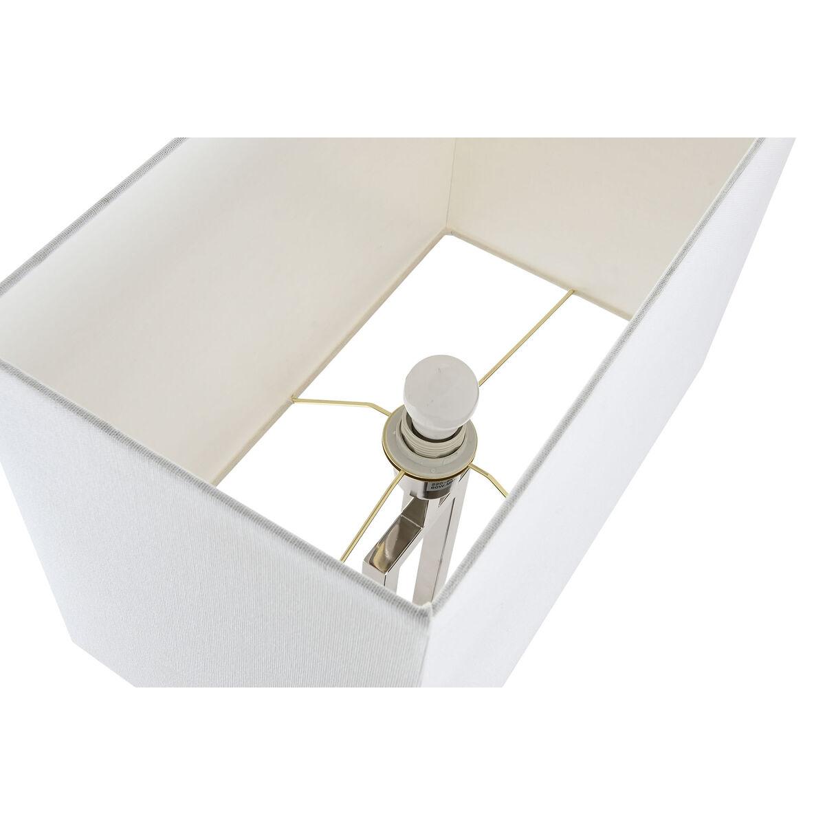 Lámpara de mesa Home ESPRIT Blanco Plateado 50 W 220 V
