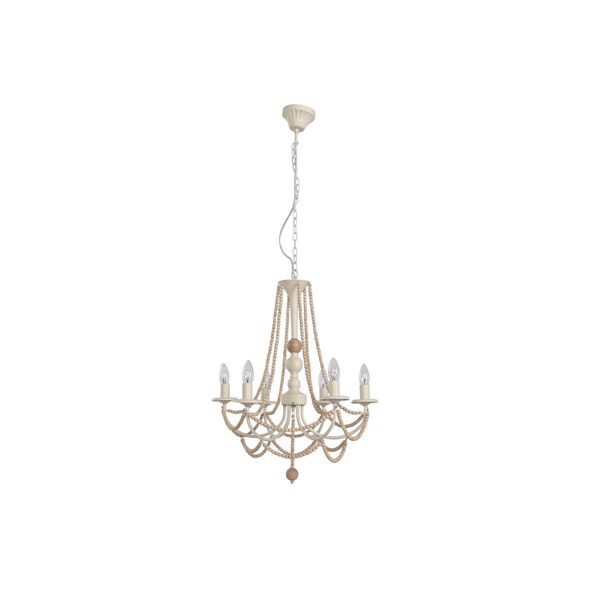 Lámpara de Techo Home ESPRIT Marrón claro Metal Hierro Pino 25 W 57 x 28 x 57 cm