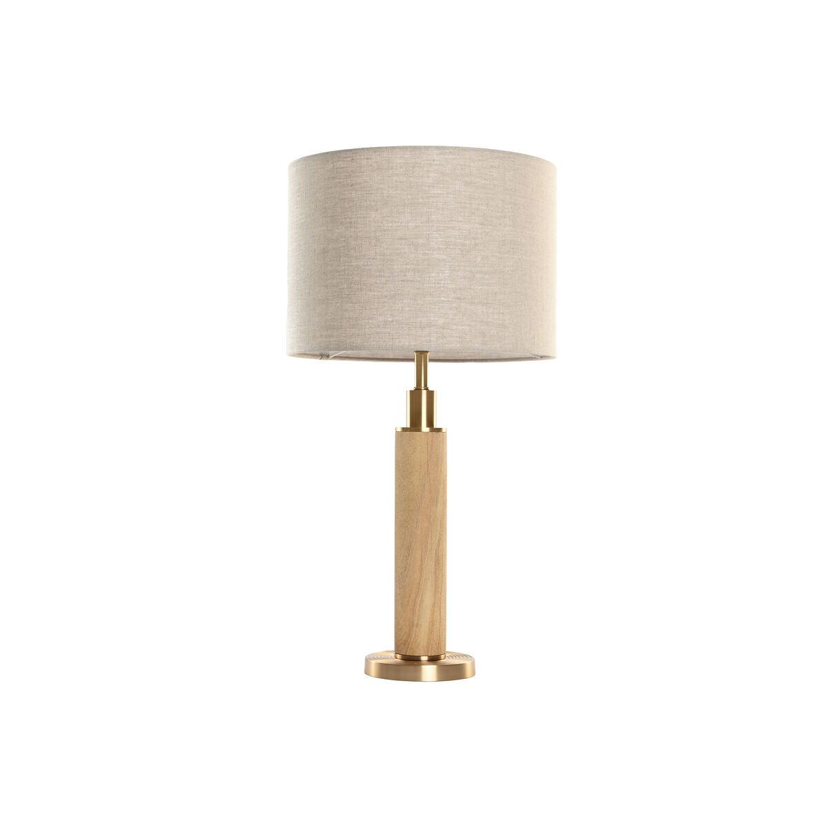 Lámpara de mesa Home ESPRIT Beige Dorado 50 W 220 V