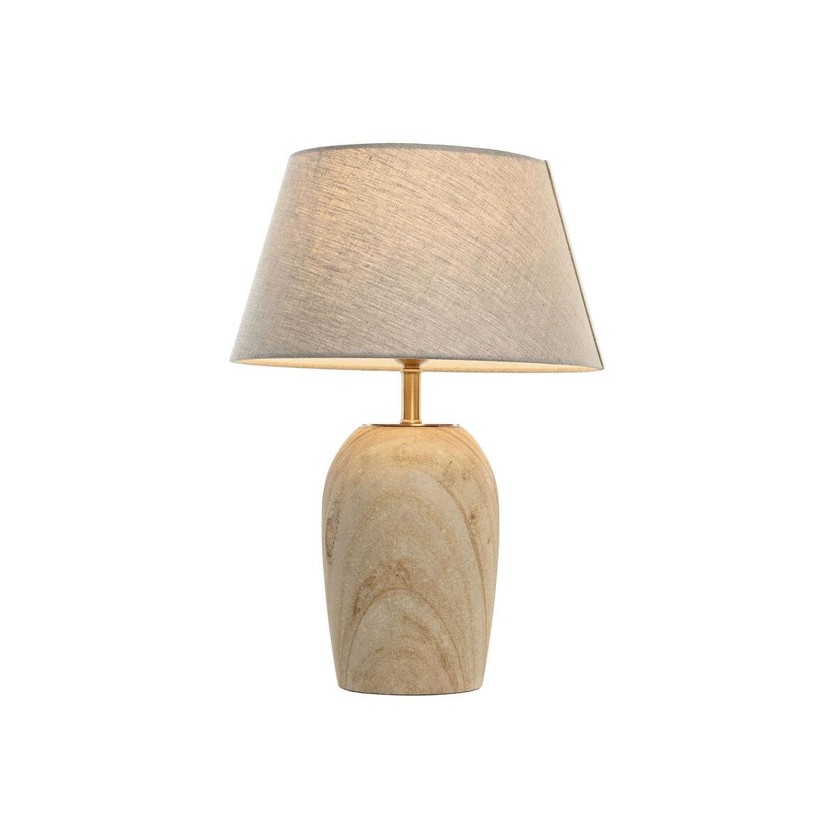 Lámpara de mesa Home ESPRIT Beige Dorado Natural 50 W 220 V
