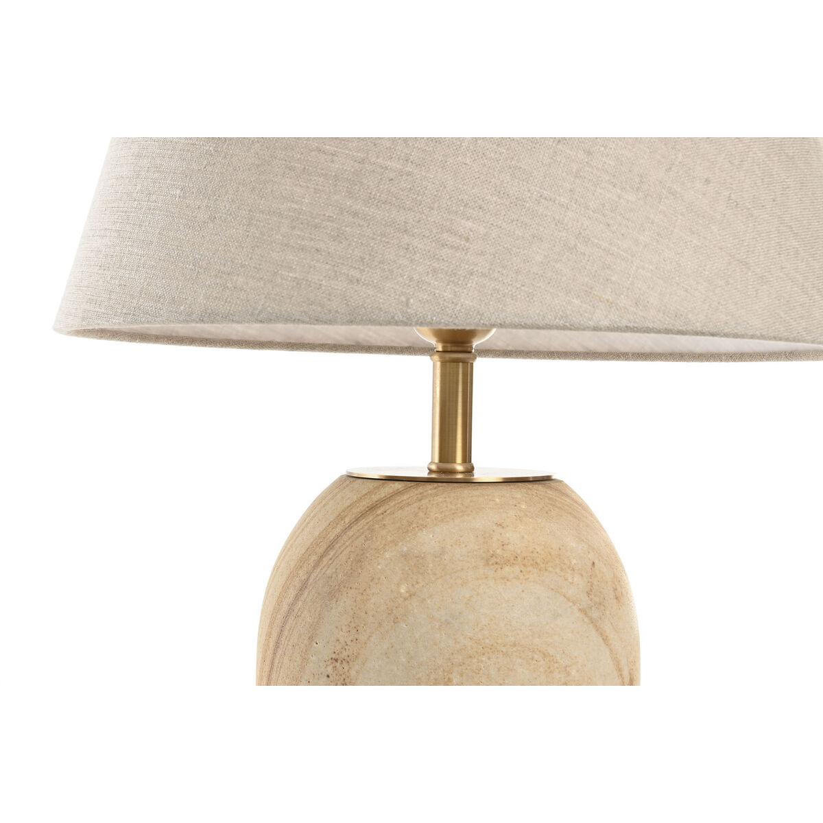 Lámpara de mesa Home ESPRIT Beige Dorado Natural 50 W 220 V
