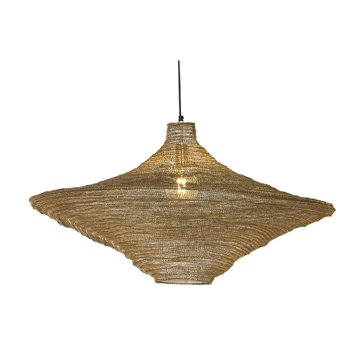 Lámpara de Techo Home ESPRIT Dorado Hierro 87 x 87 x 48 cm