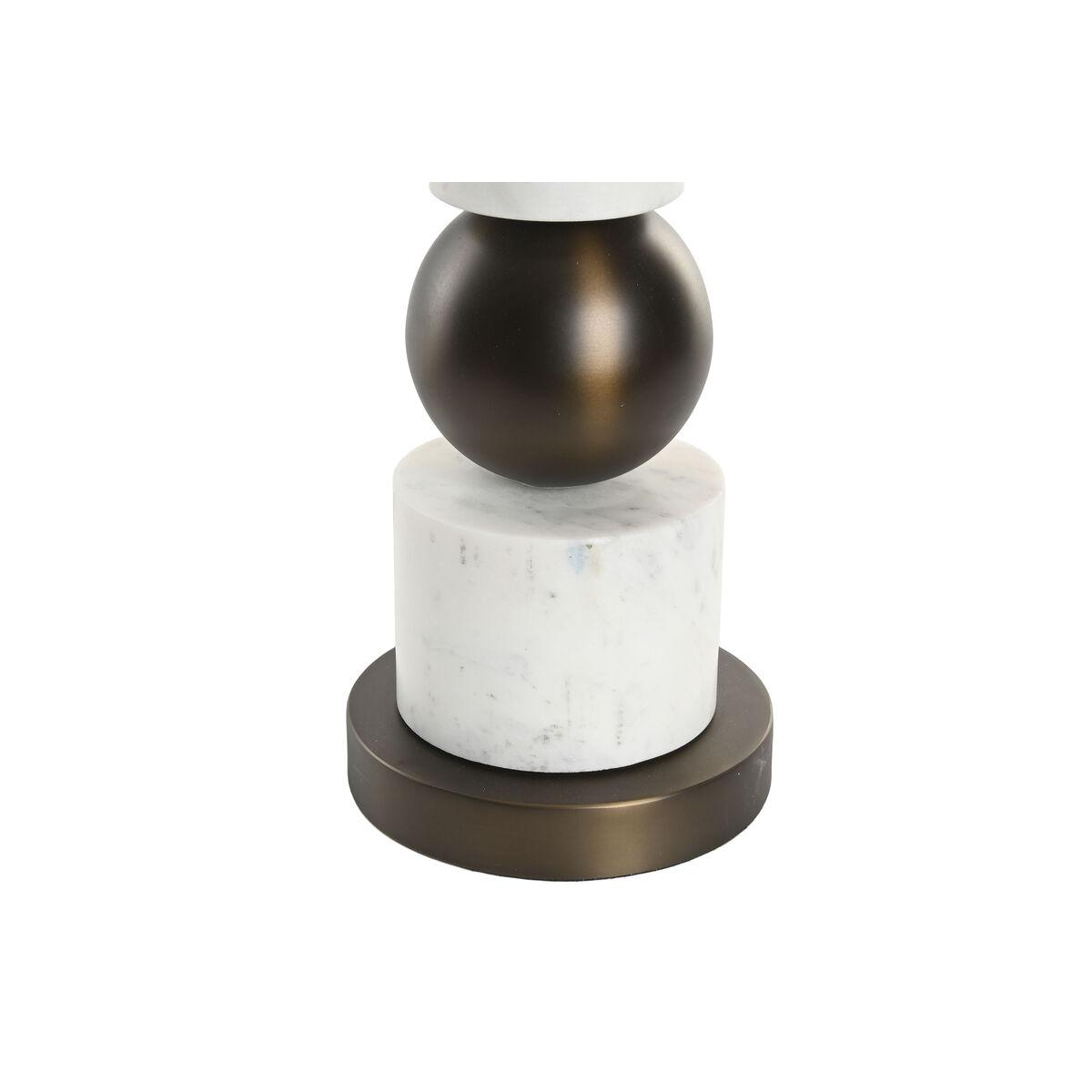 Lámpara de mesa Home ESPRIT Blanco Bronce 50 W 220 V