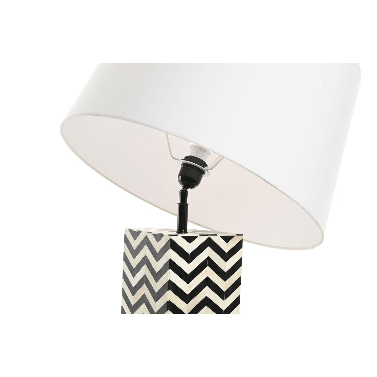 Lámpara de mesa Home ESPRIT Blanco Negro 50 W 220 V
