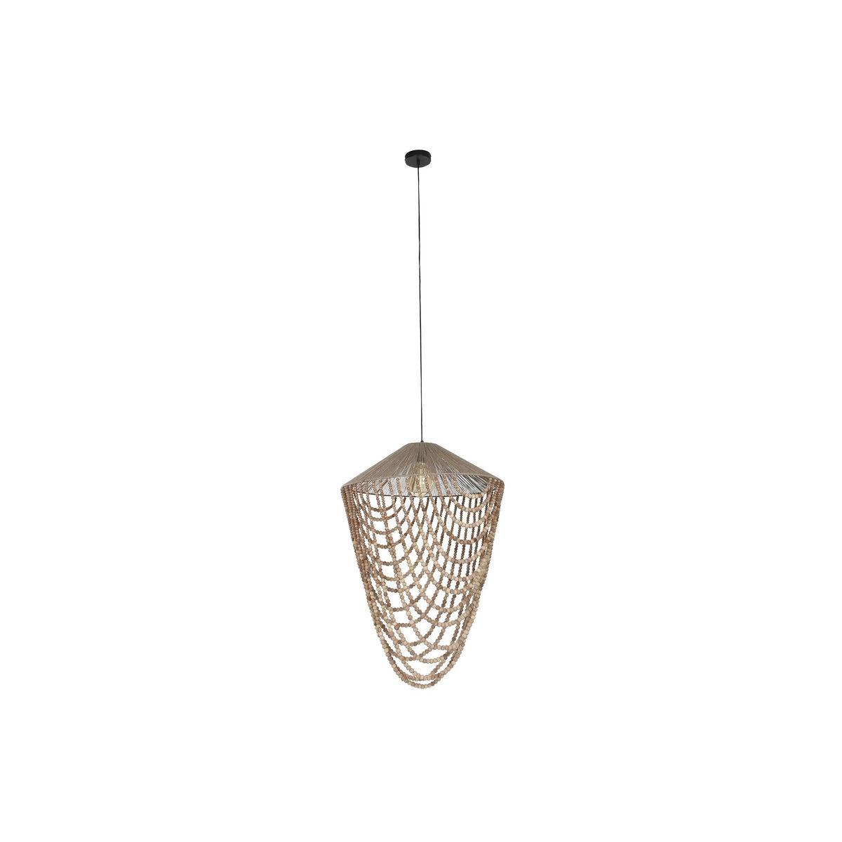 Lámpara de Techo Home ESPRIT Marrón claro Yute Madera 67 x 67 x 100 cm