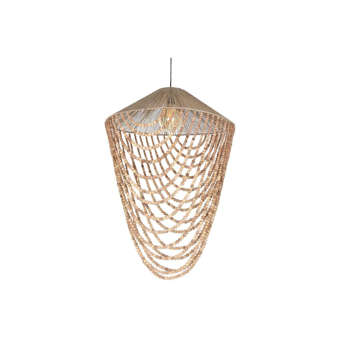Lámpara de Techo Home ESPRIT Marrón claro Yute Madera 67 x 67 x 100 cm