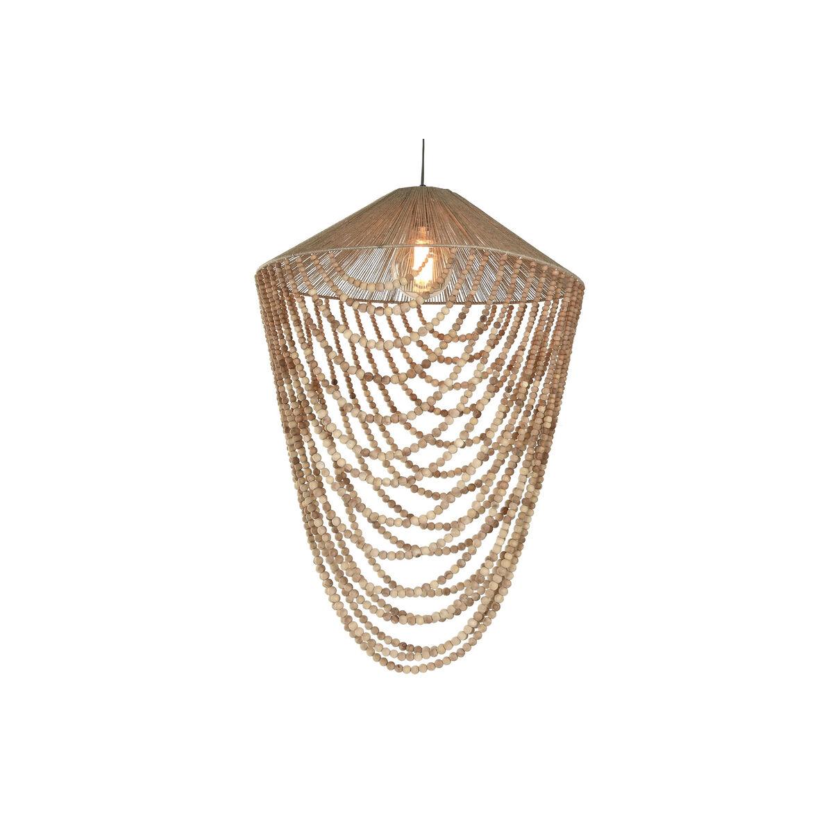 Lámpara de Techo Home ESPRIT Marrón claro Yute Madera 67 x 67 x 100 cm