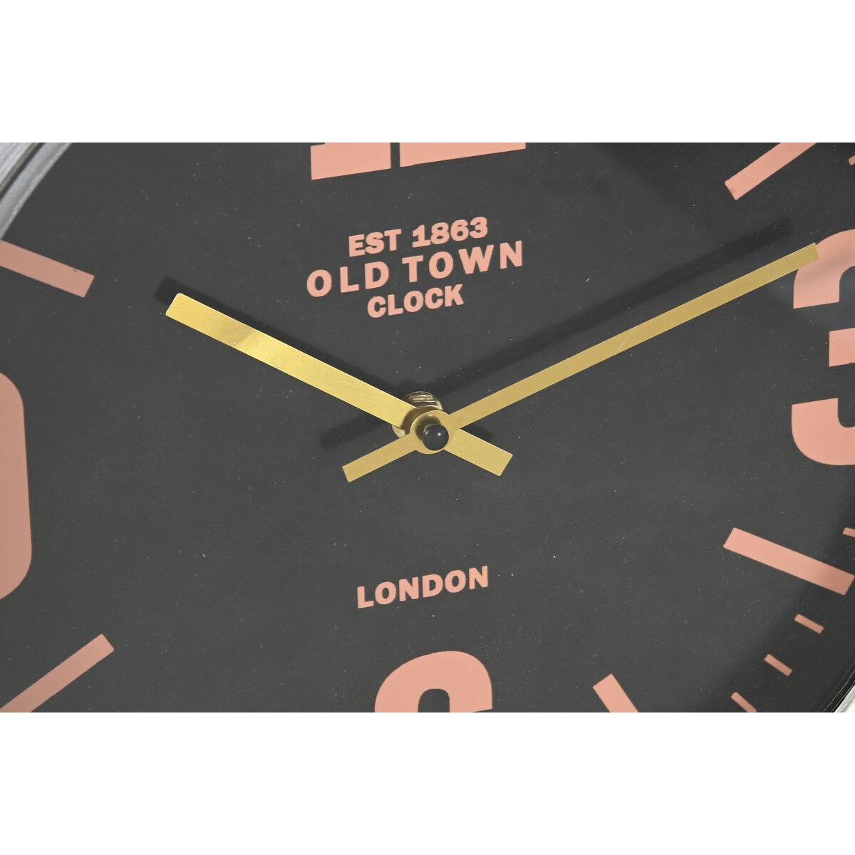Reloj de Pared Home ESPRIT Dorado Plateado Metal Avión Vintage 87 x 17 x 52,5 cm