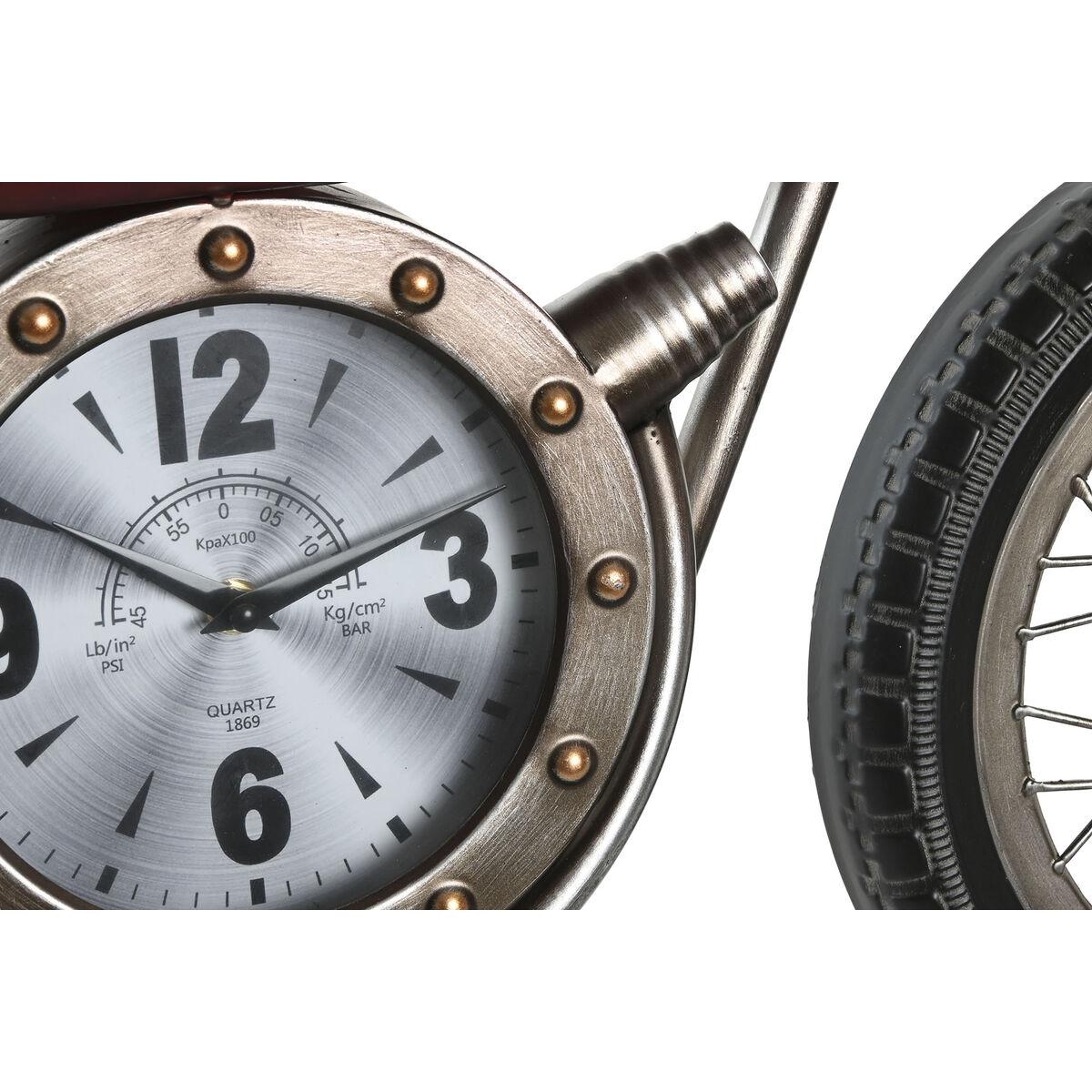 Reloj de Pared Home ESPRIT Rojo Dorado PVC Metal Moto Vintage 95 x 12 x 43,5 cm