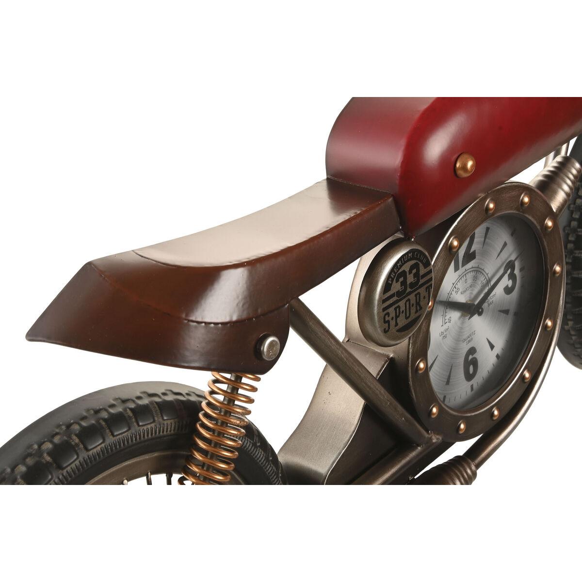 Reloj de Pared Home ESPRIT Rojo Dorado PVC Metal Moto Vintage 95 x 12 x 43,5 cm