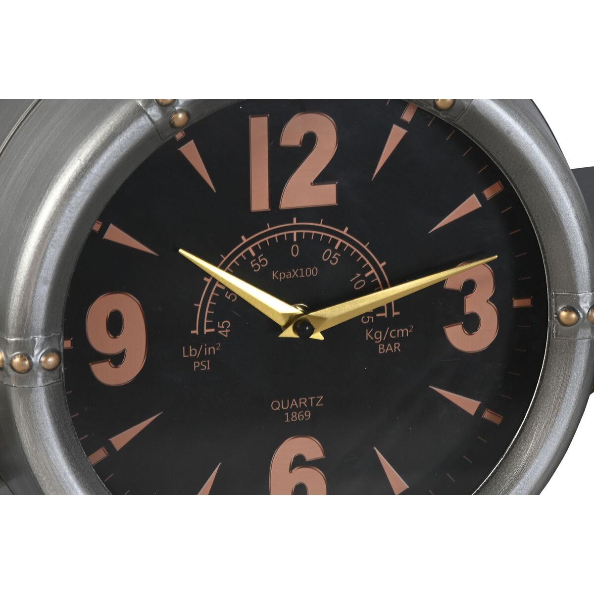 Reloj de Pared Home ESPRIT Dorado Plateado Metal Avión Vintage 143 x 20 x 46 cm
