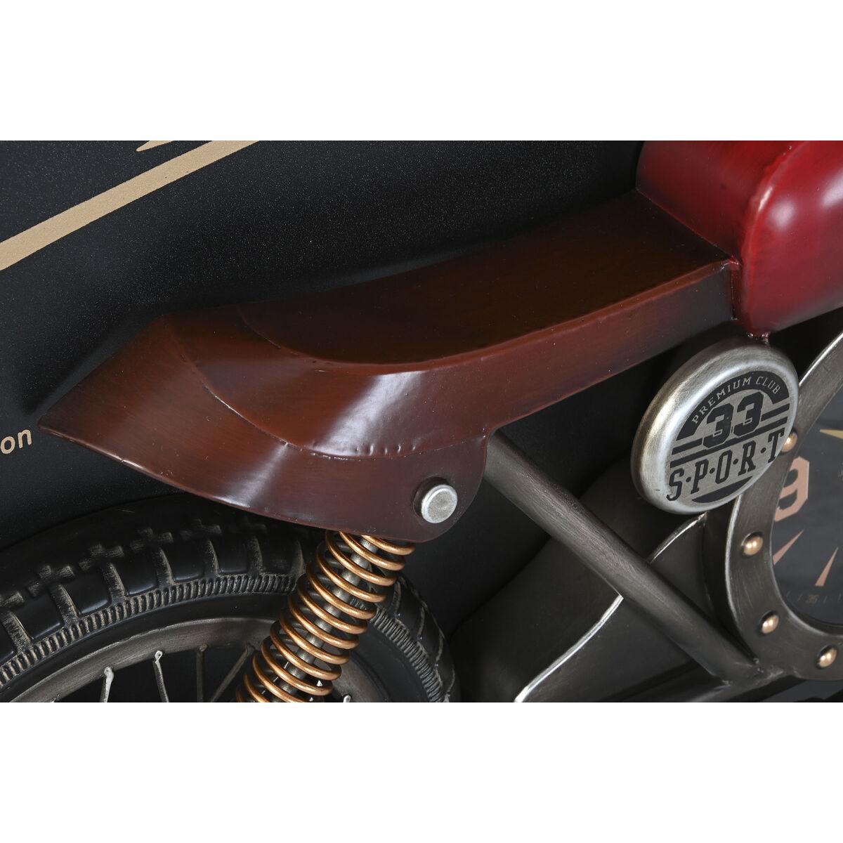 Reloj de Pared Home ESPRIT Rojo Dorado PVC Metal Moto Vintage 120 x 15,5 x 60 cm