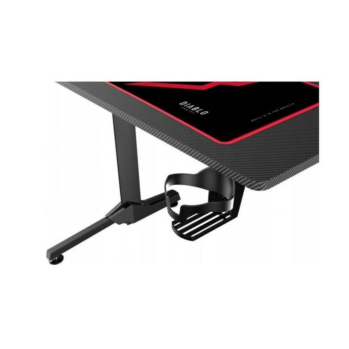 Mesa de Escritorio Gaming Diablo Chairs 1469 Blanco Negro Rojo 100 x 75 x 60 cm