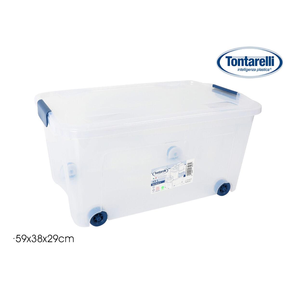 Caja de Almacenamiento con Ruedas Tontarelli 59 x 38 x 29 cm (6 Unidades)