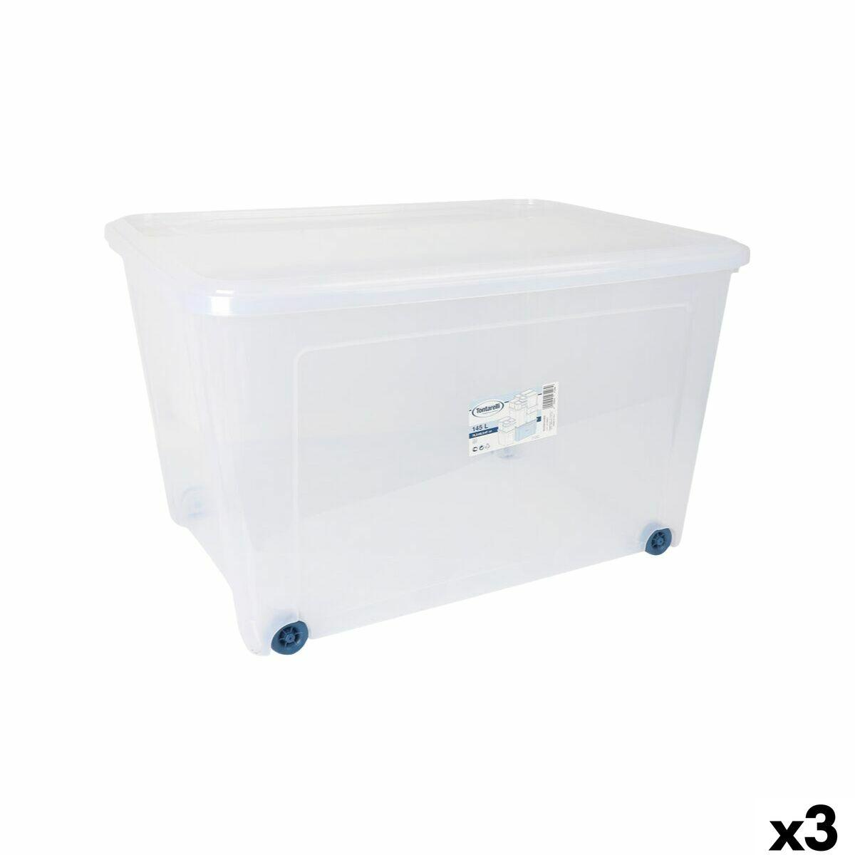 Caja de Almacenamiento con Ruedas Tontarelli 78,2 x 58,2 x 47 cm (3 Unidades)