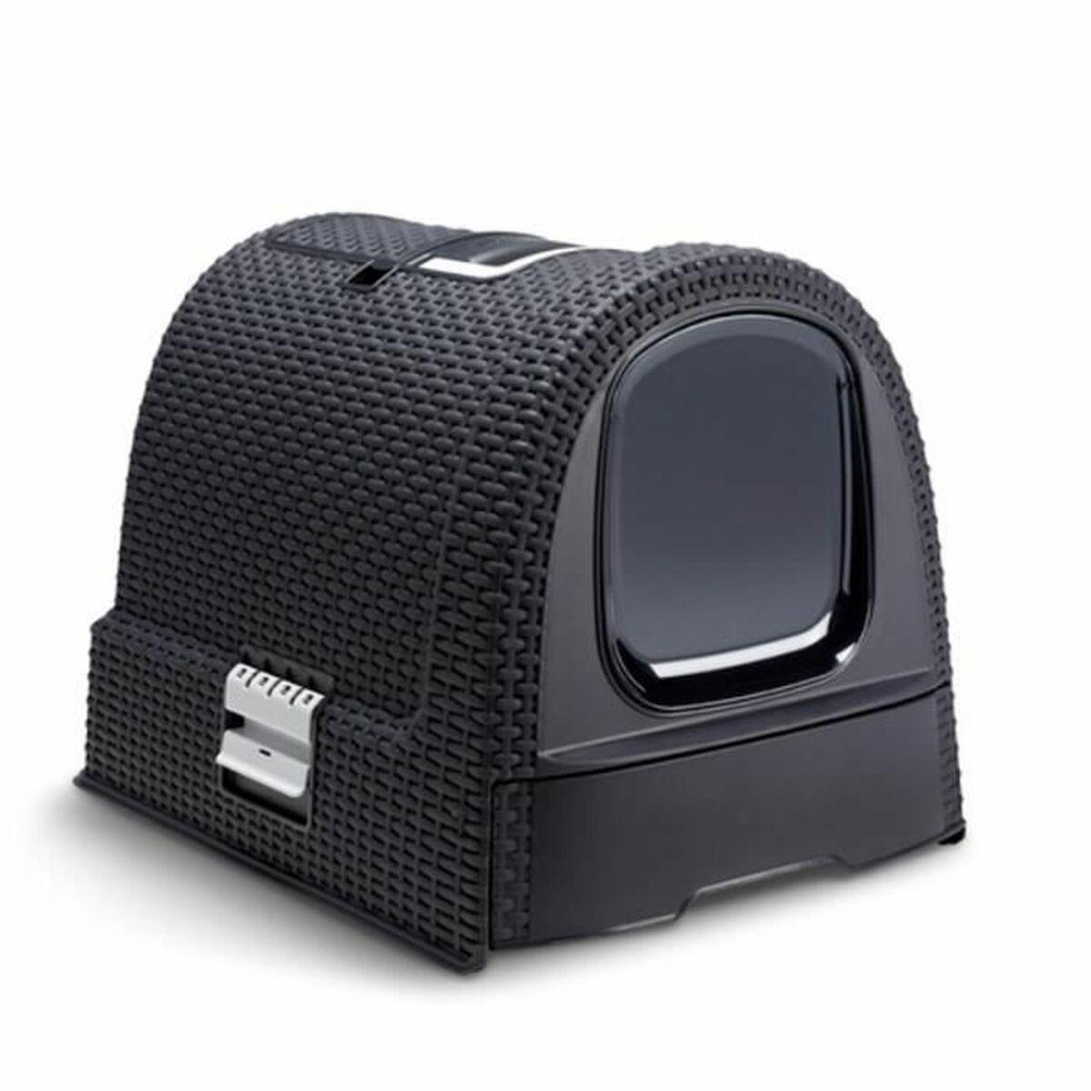Arenero para Gatos Curver Antracita 51 x 38,5 x 39,5 cm Plástico (Plástico)