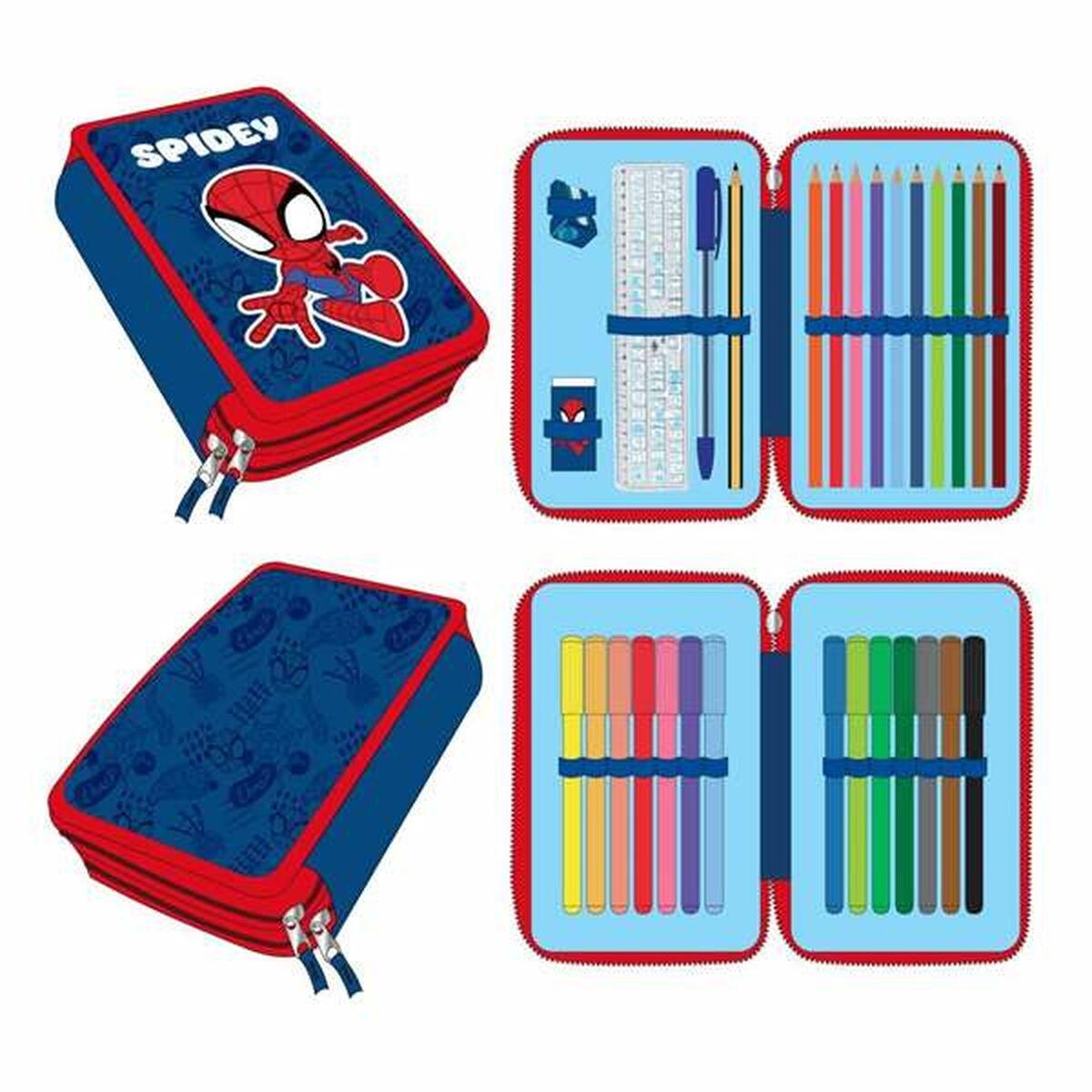 Plumier Spidey Azul oscuro 12,5 x 19,5 x 4,5 cm