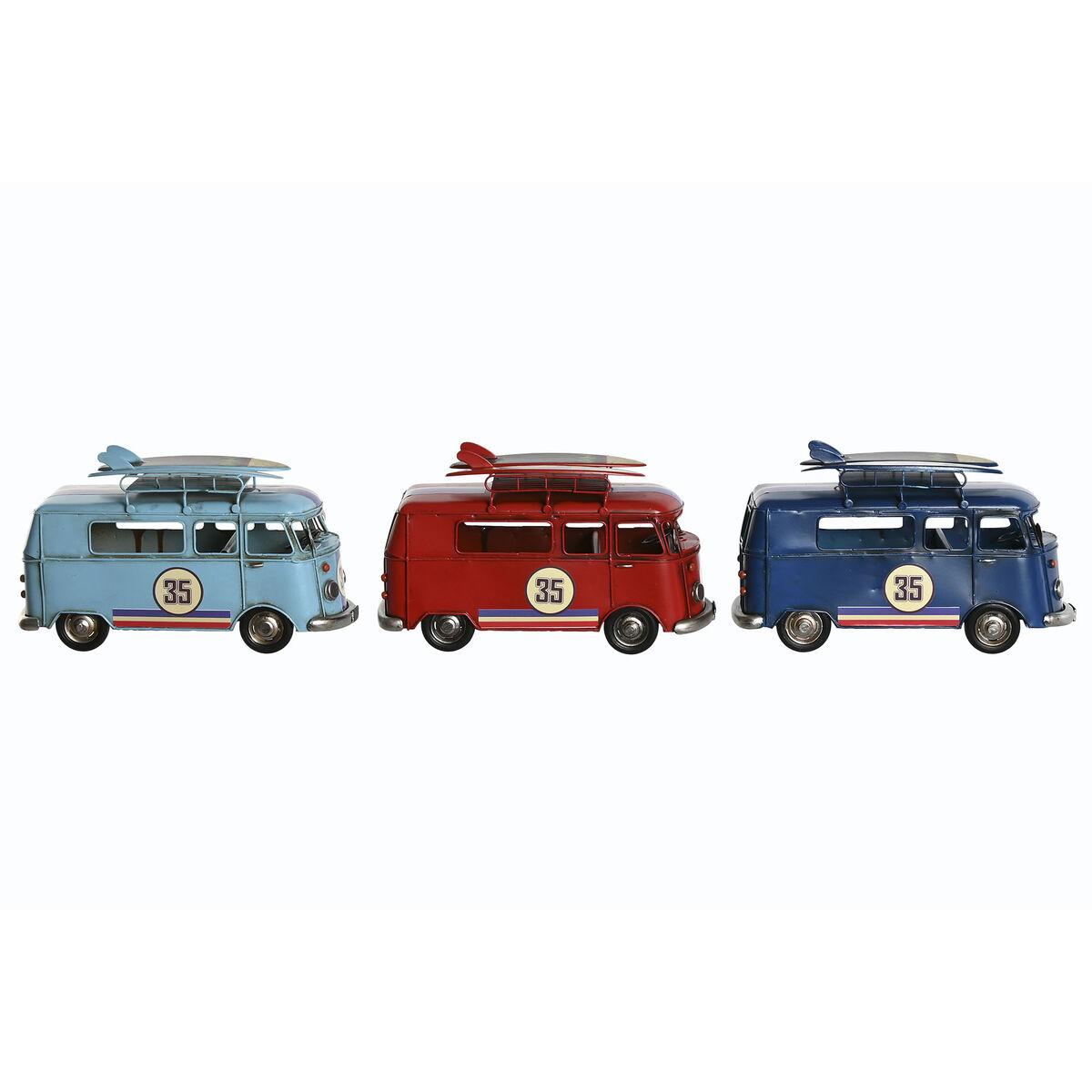 Figura Decorativa Home ESPRIT Rojo Azul cielo Azul marino 27 x 10 x 16 cm (3 Unidades)
