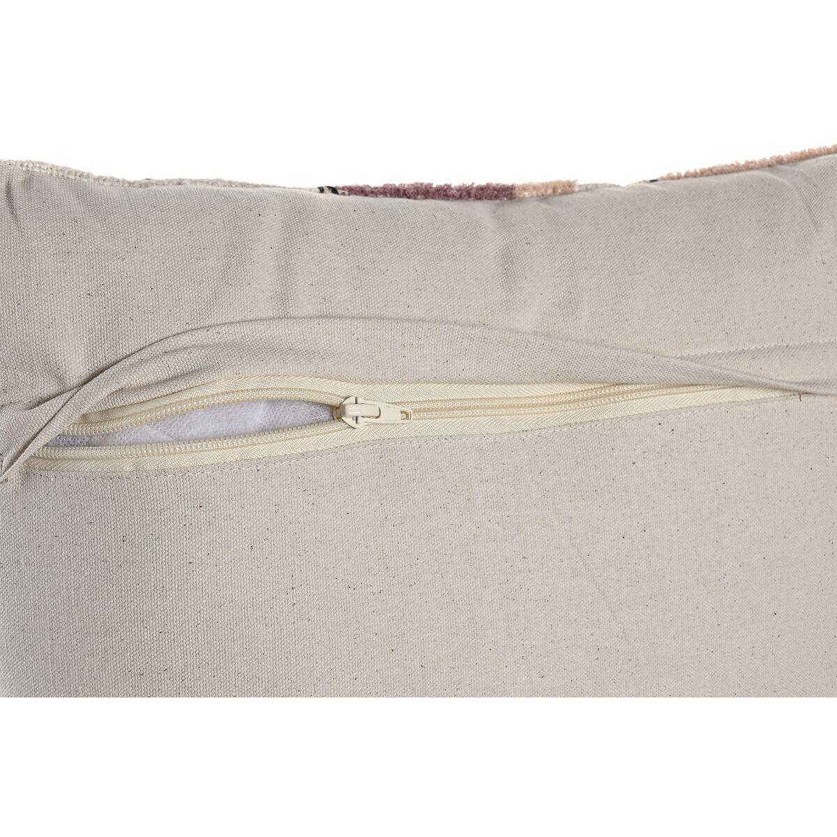 Cojín DKD Home Decor Blanco Rosa 45 x 15 x 45 cm (2 Unidades)
