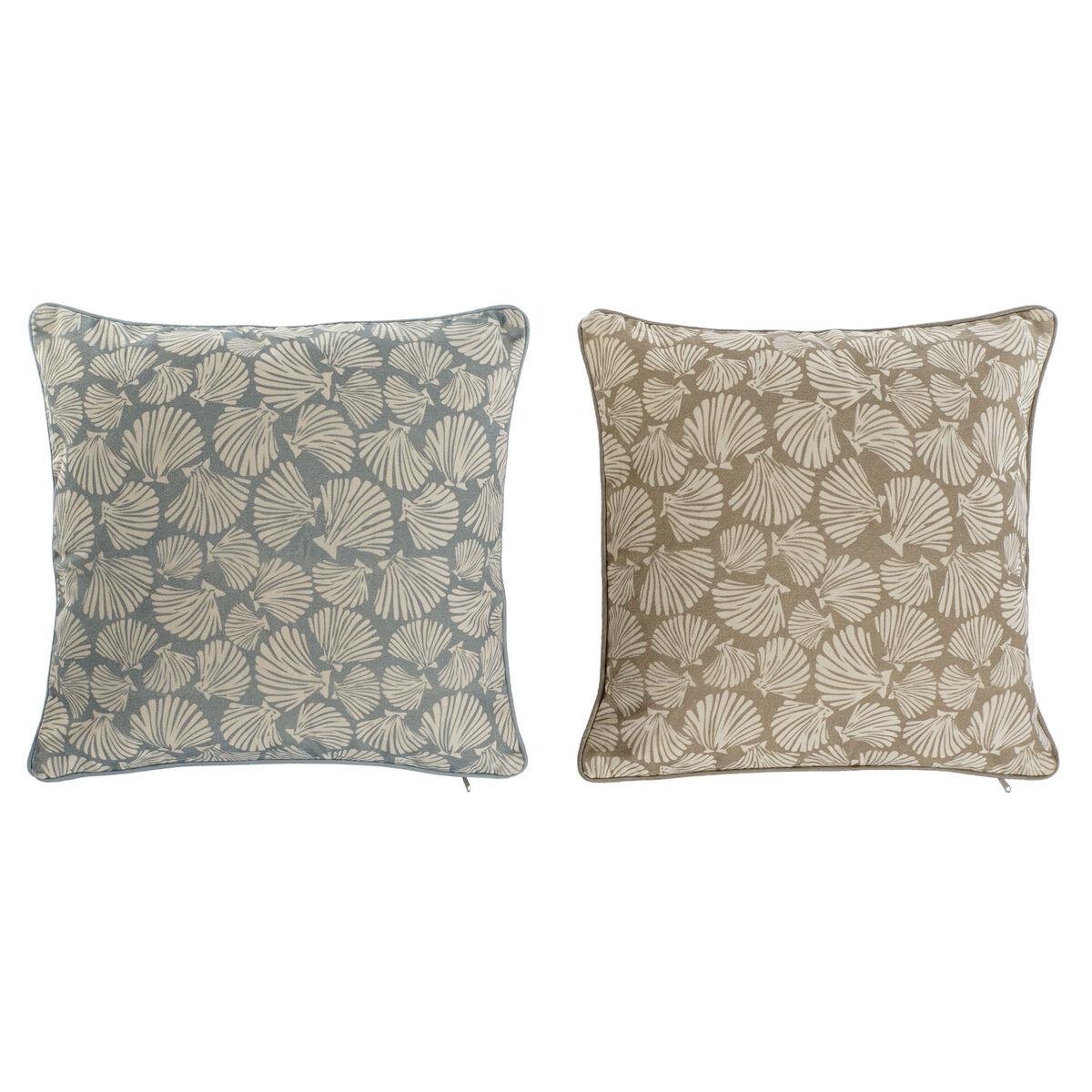 Cojín Home ESPRIT Azul Beige Mediterráneo 45 x 10 x 45 cm (2 Unidades)