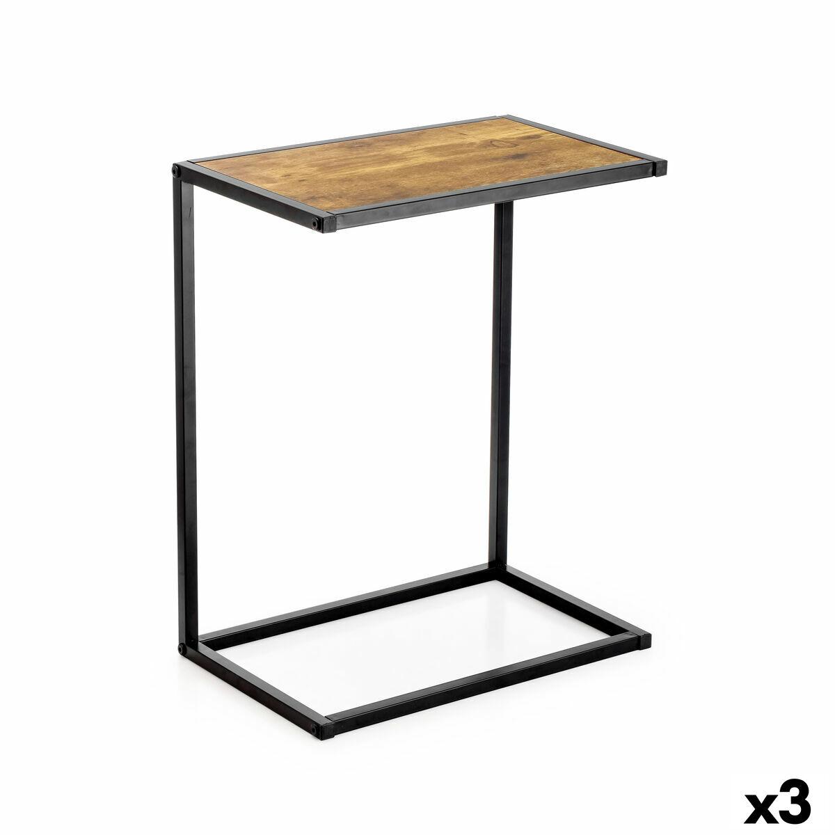Mesa auxiliar Confortime Marrón Negro 40 x 25 x 50 cm (3 Unidades)