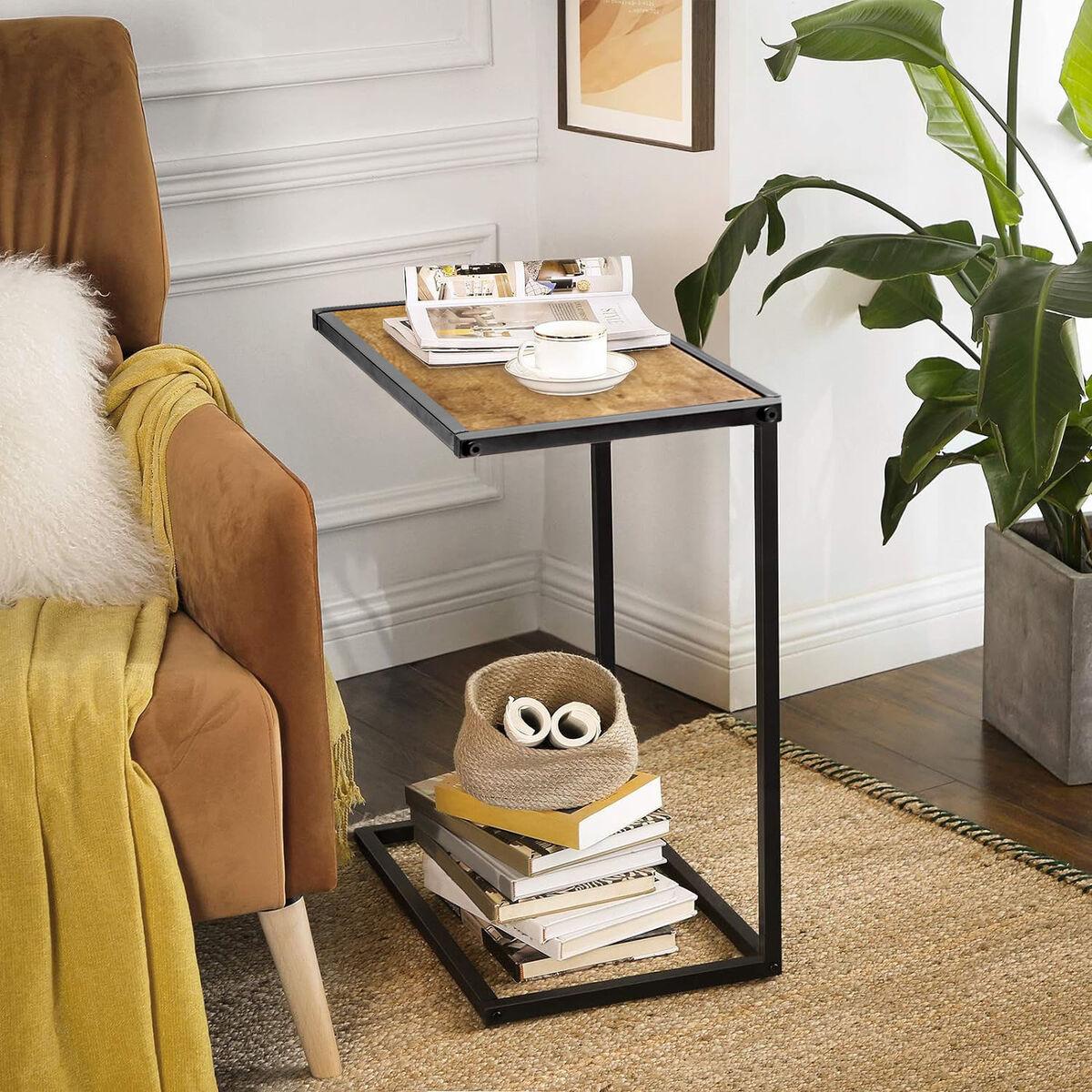 Mesa auxiliar Confortime Marrón Negro 40 x 25 x 50 cm (3 Unidades)