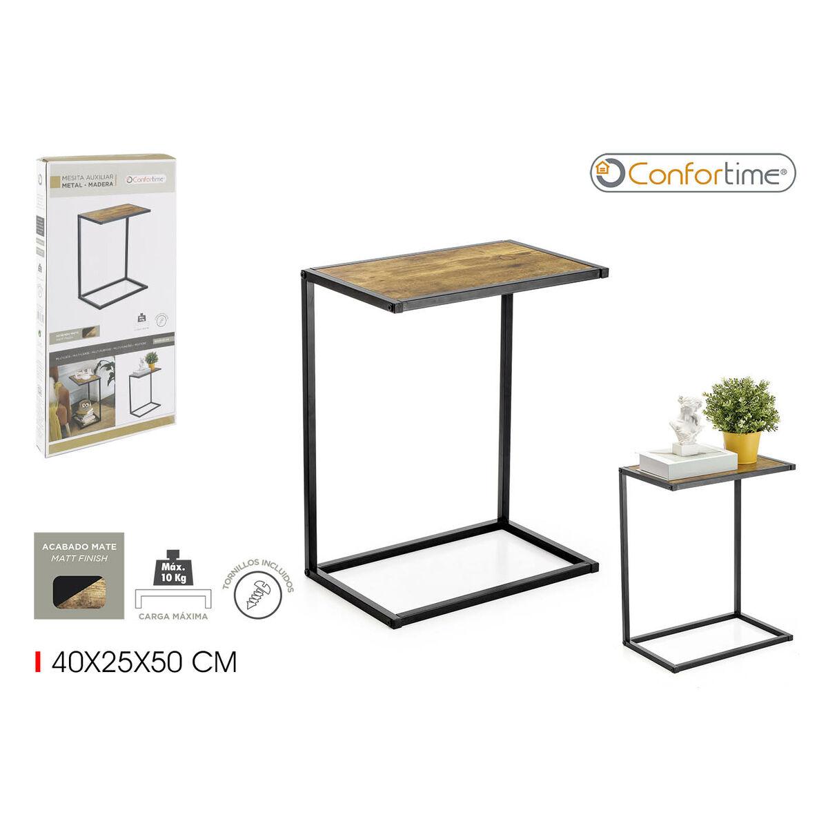 Mesa auxiliar Confortime Marrón Negro 40 x 25 x 50 cm (3 Unidades)