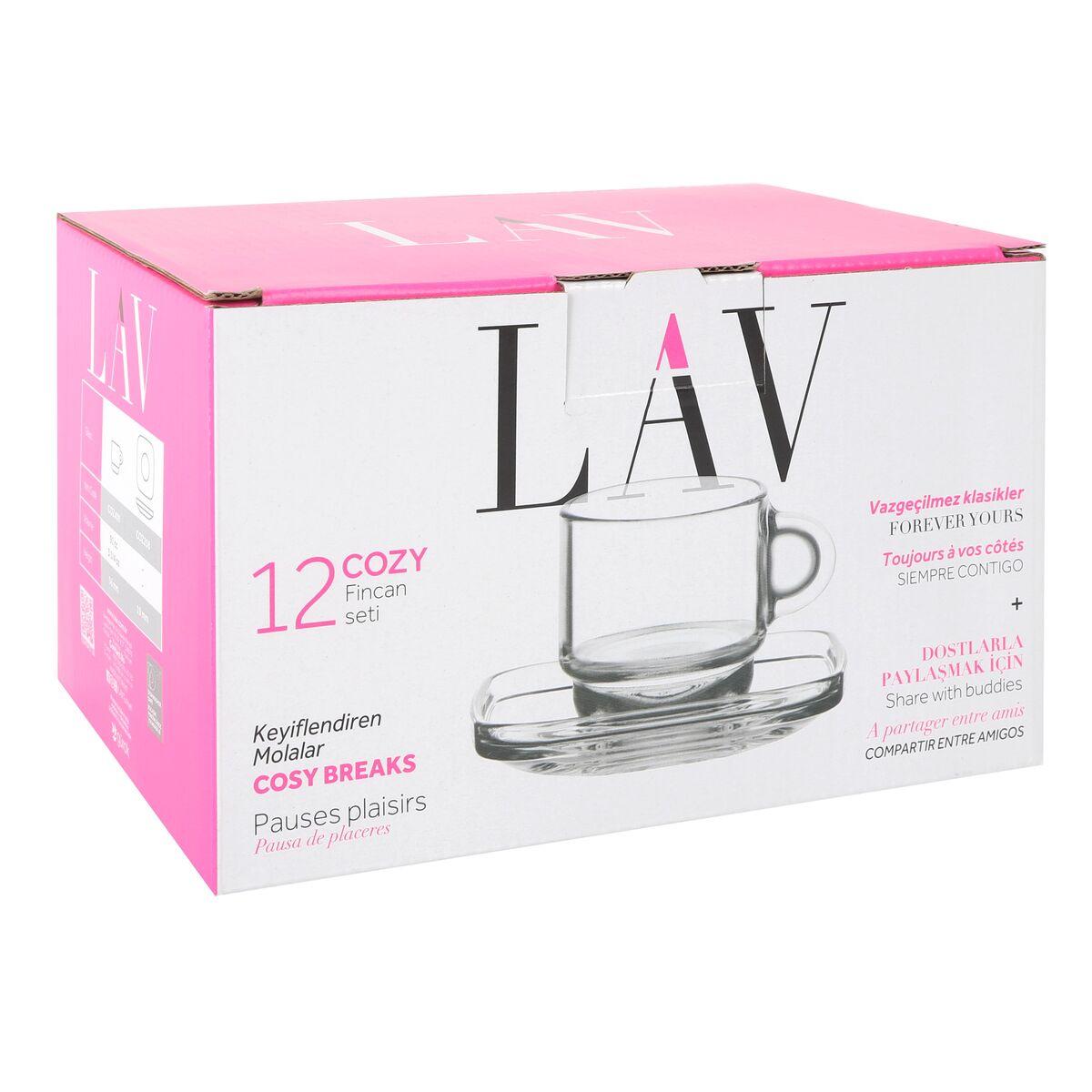 Juego de 6 Tazas con Plato LAV Cozy (6 Unidades)
