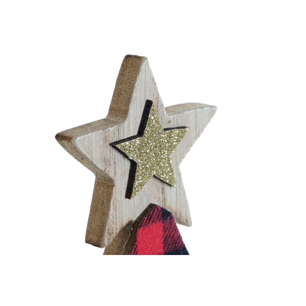 Adorno Navideño DKD Home Decor Negro Rojo Árbol 11,5 x 4 x 31 cm