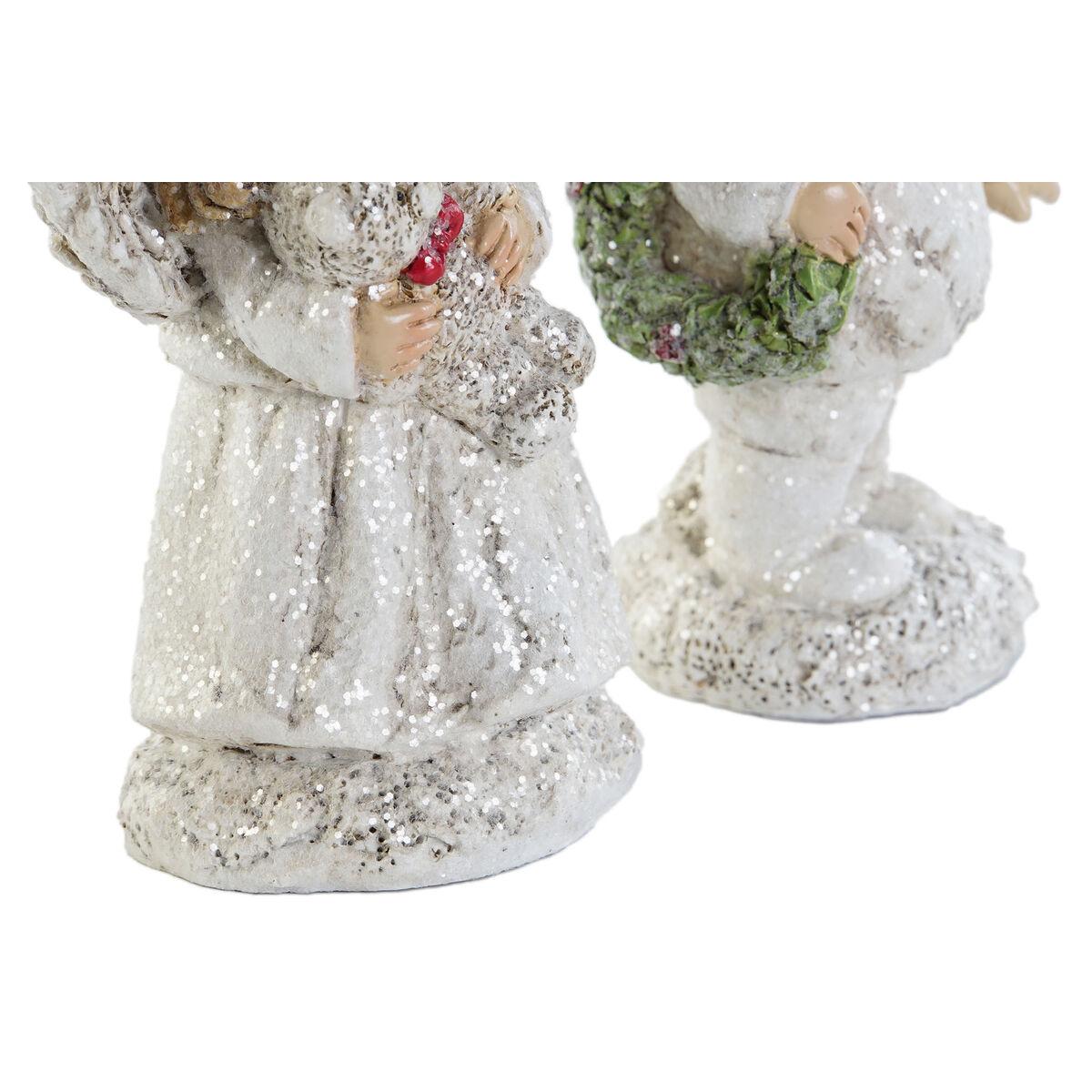 Adorno Navideño DKD Home Decor Multicolor Niños 6,7 x 5,1 x 11,4 cm (4 Unidades)