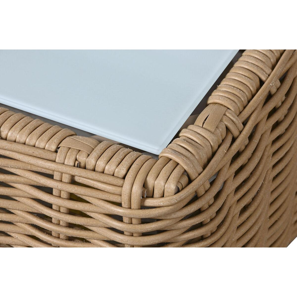 Mesa de Centro Home ESPRIT Beige Marrón claro 110 x 60 x 35 cm