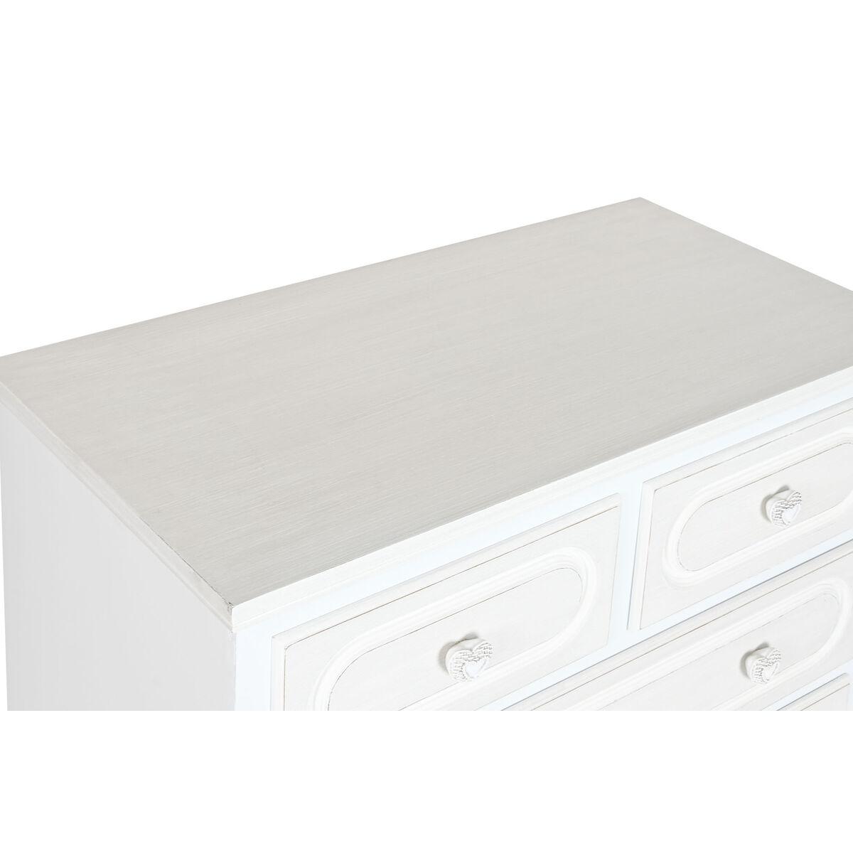 Cómoda Home ESPRIT Blanco Beige Romántico 80 x 42 x 105 cm
