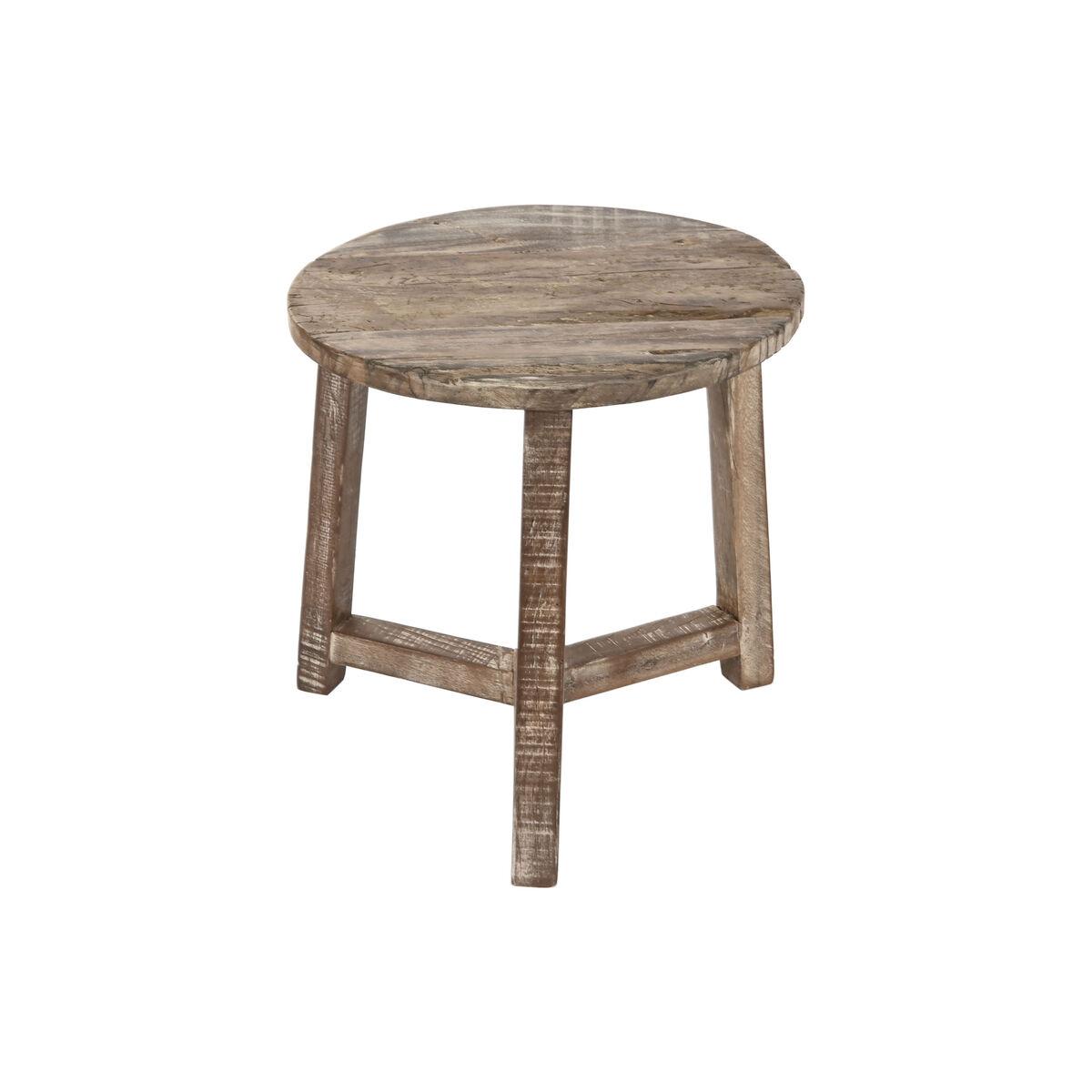 Mesa auxiliar Home ESPRIT Blanco Marrón 45 x 45 x 45 cm