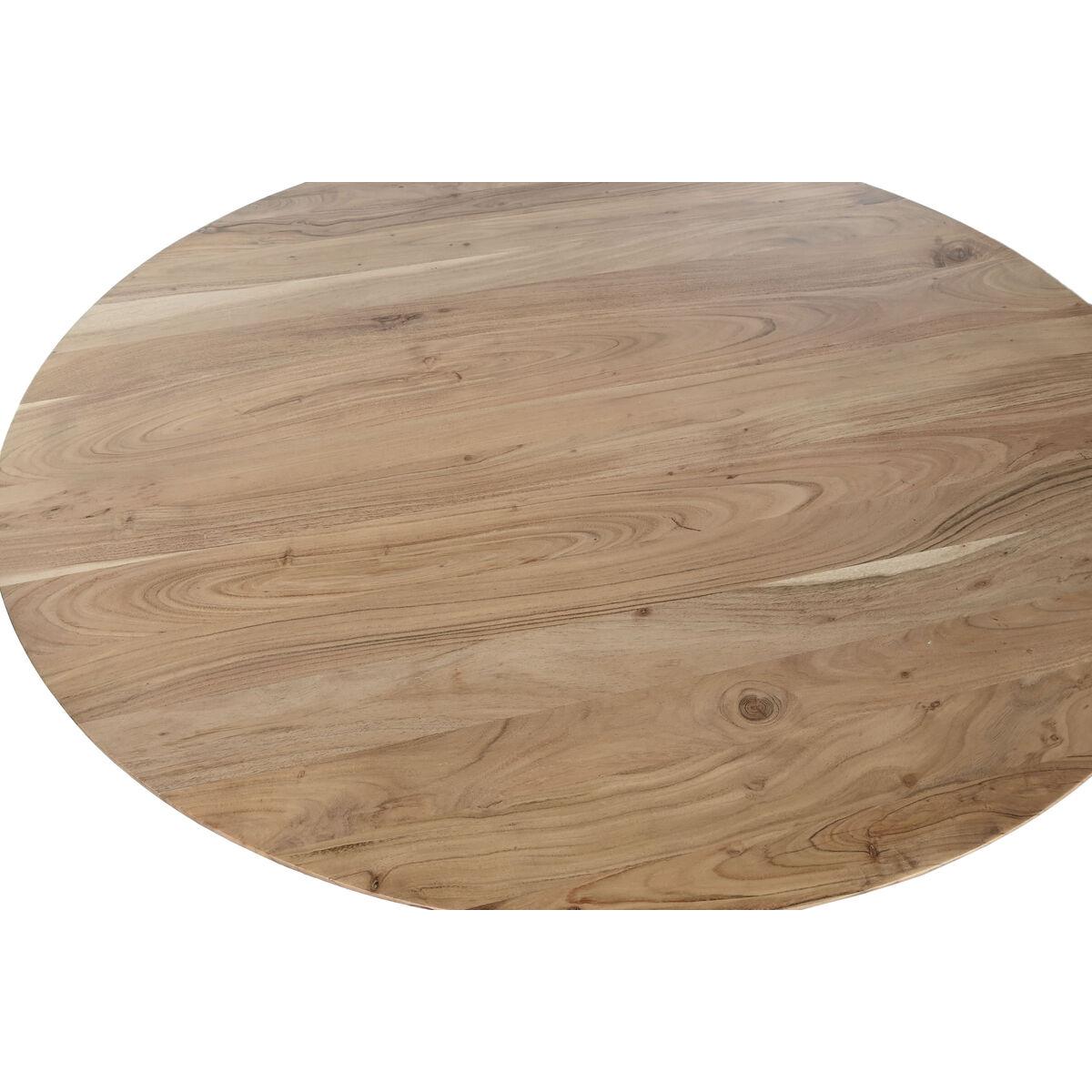 Mesa de Comedor Home ESPRIT Metal Acacia 130 x 130 x 76 cm
