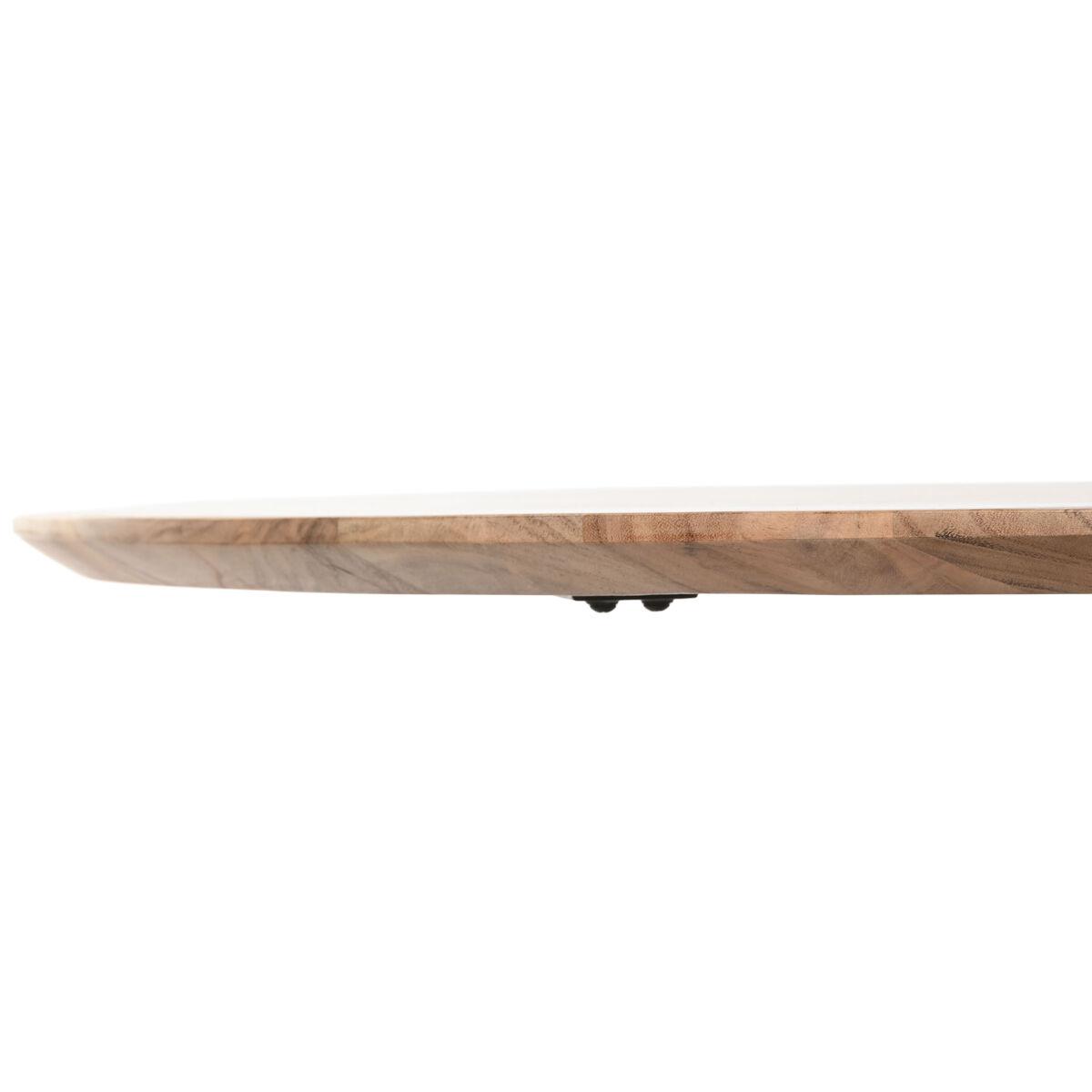 Mesa de Comedor Home ESPRIT Metal Acacia 130 x 130 x 76 cm