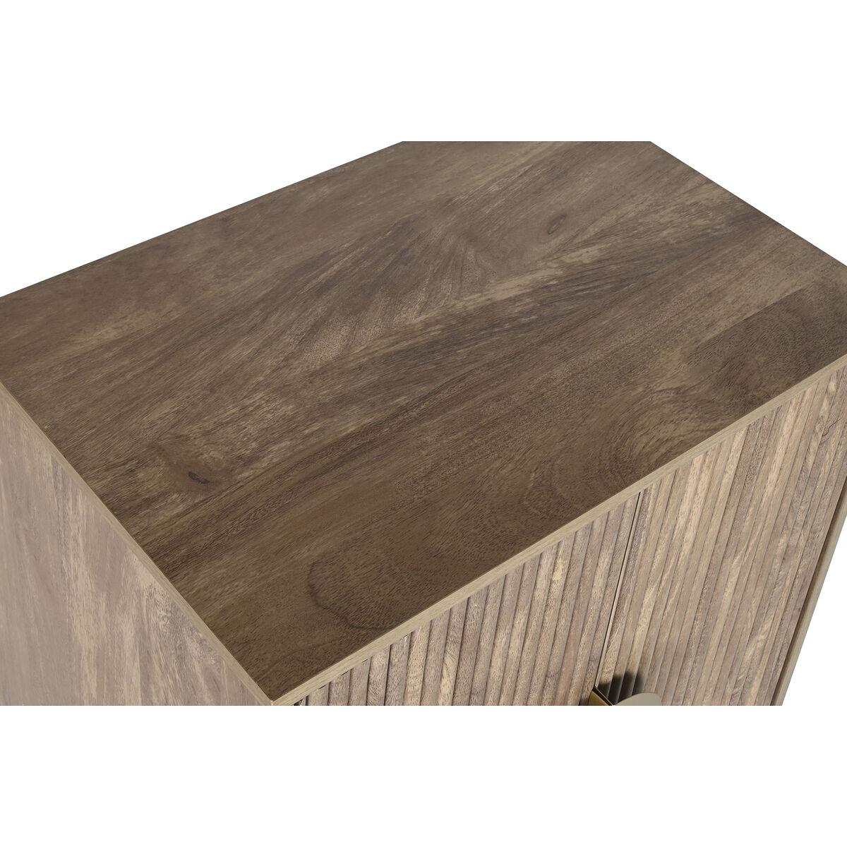 Armario Home ESPRIT Marrón Dorado Madera Madera MDF 60 x 40 x 110 cm
