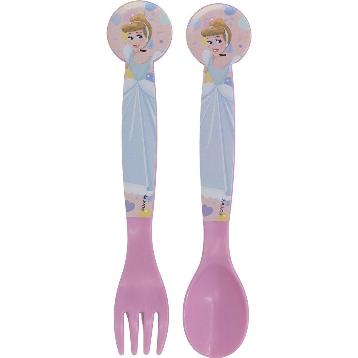 Juego de Cubiertos Disney Princess CZ11398 Rosa Plástico 2 Piezas