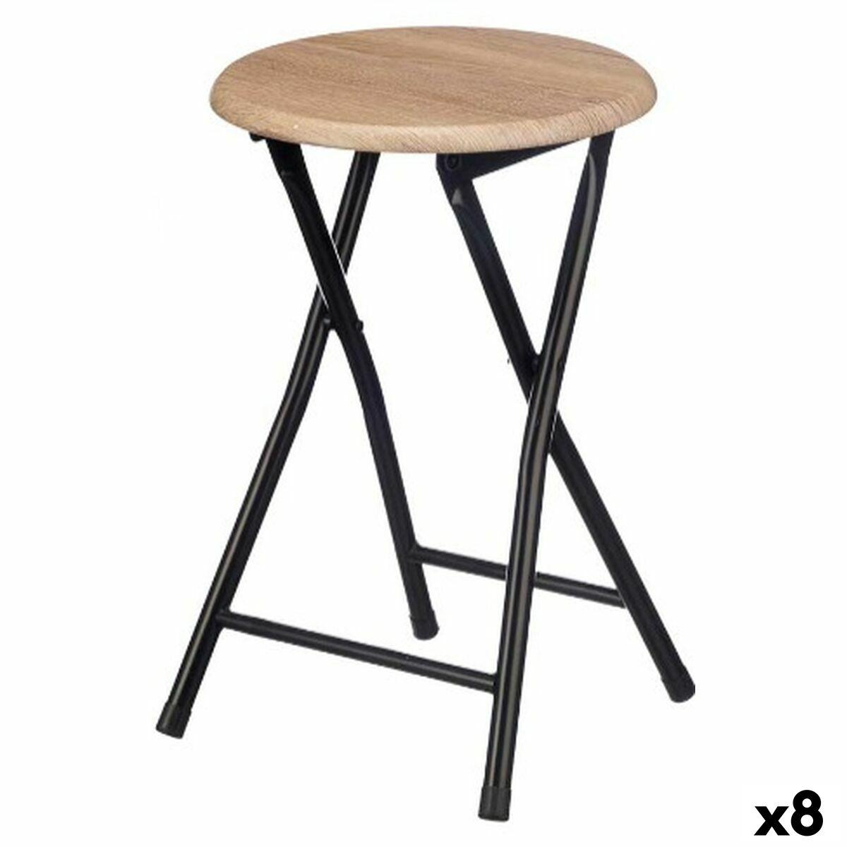 Taburete Gift Decor WR7007M Natural PVC Metal Madera MDF 30 x 46 x 30 cm 71,8 x 6,5 x 30 cm (8 Unidades)
